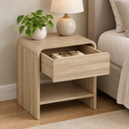 Tiroir du chevet ouvert pour les petits objets