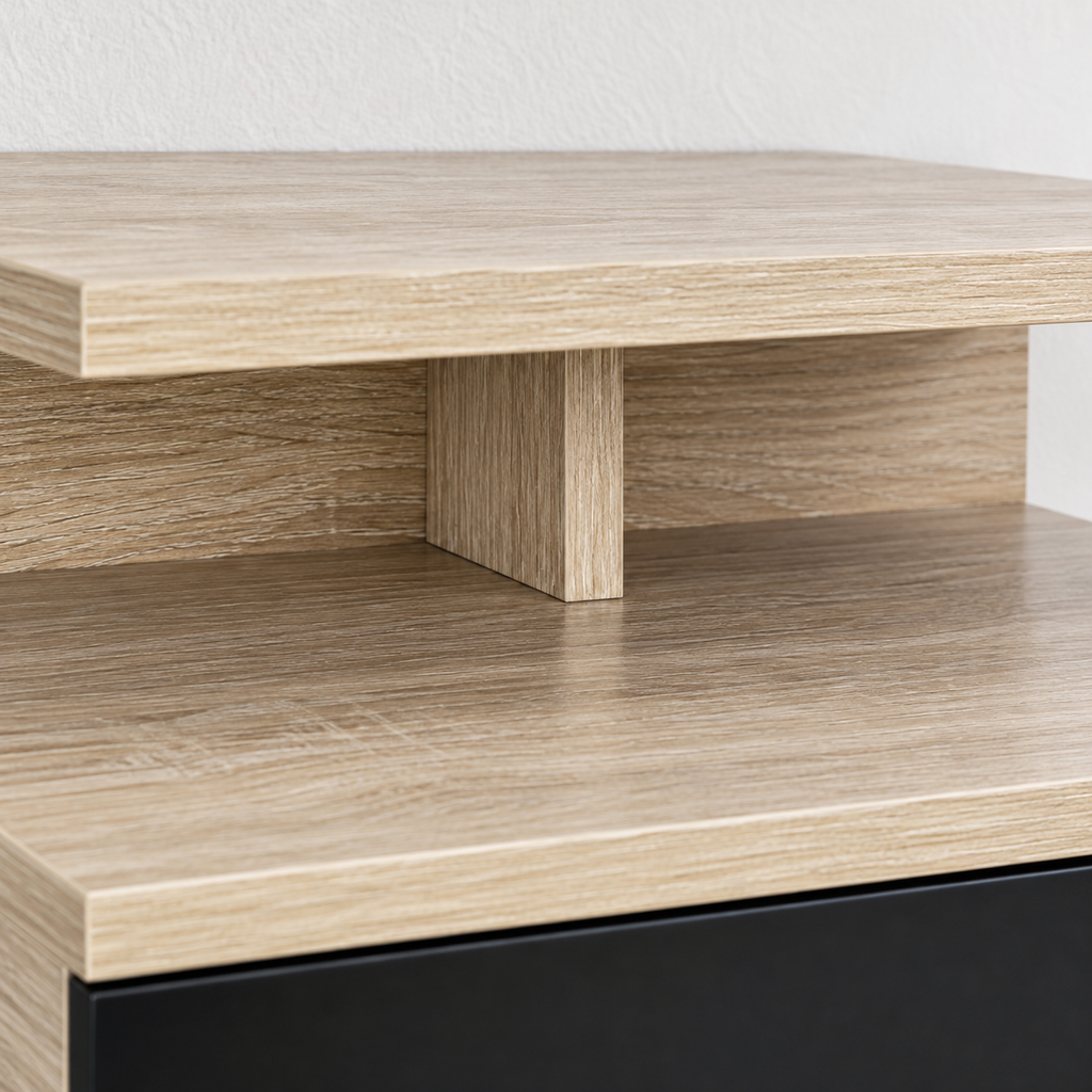 Détail de la niche ouverte et de son support central