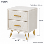 Dimensions approximatives du Style C : 41 × 35,5 × 51 cm