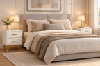 Lot de 2 tables Style C dans une chambre beige