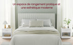 Lot de 2 tables de chevet avec tiroir et niche