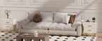 Lot de 2 tables de chevet blanches avec pieds dorés