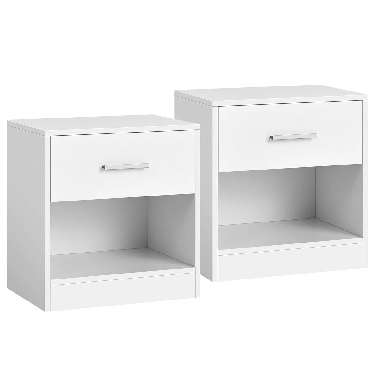 Lot de 2 tables de chevet avec tiroir et niche