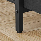 Table de chevet LED à 3 tiroirs en tissu avec prises USB