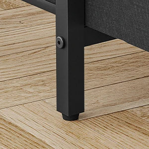 Table de chevet LED à 3 tiroirs en tissu avec prises USB