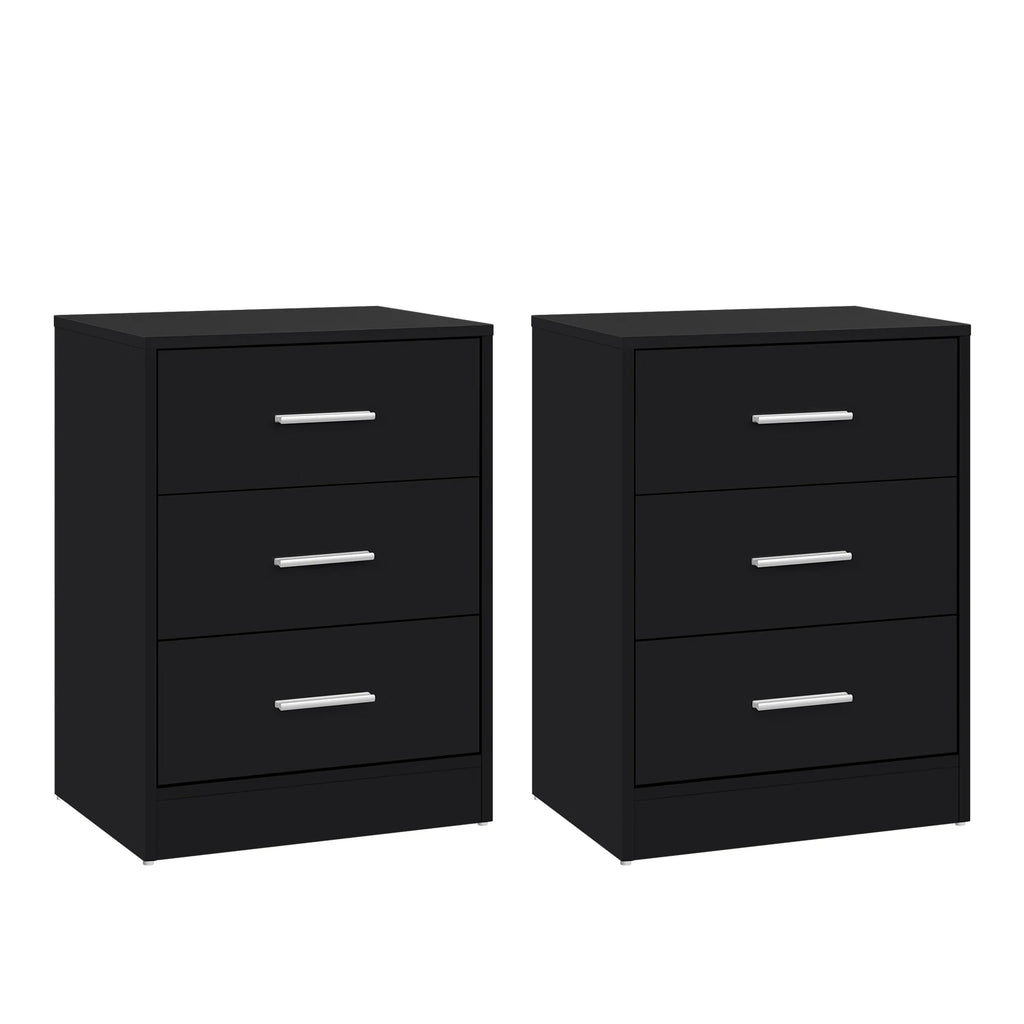 Lot de 2 tables de chevet à 3 tiroirs