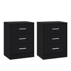 Lot de 2 tables de chevet à 3 tiroirs