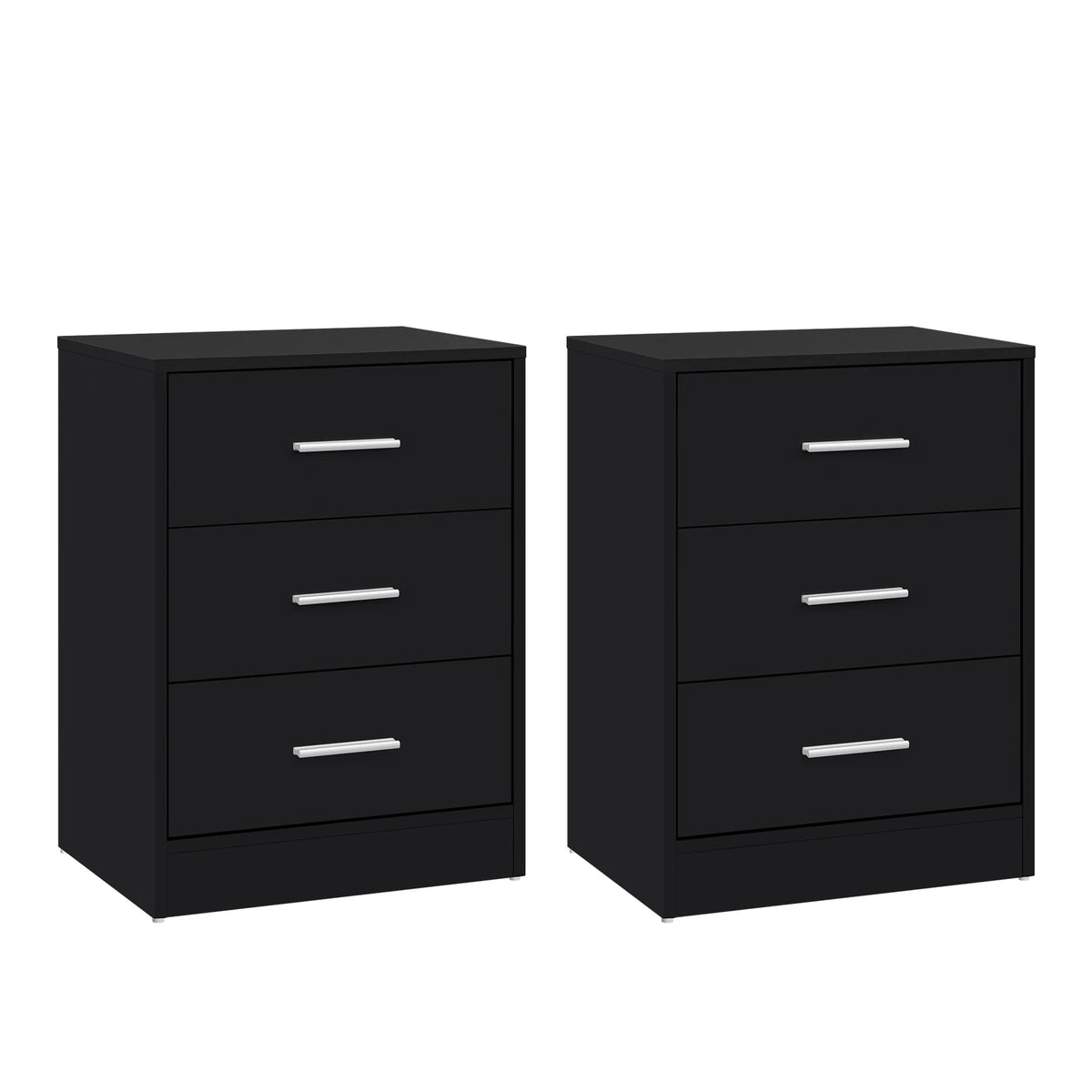 Lot de 2 tables de chevet à 3 tiroirs
