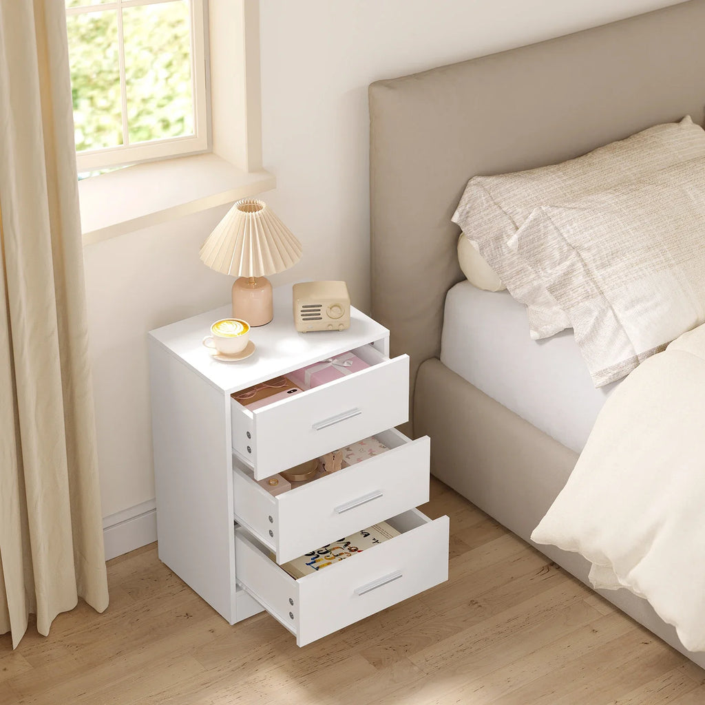 Lot de 2 tables de chevet à 3 tiroirs