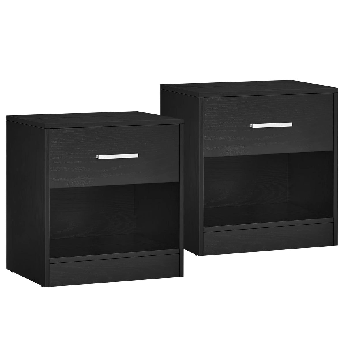 Lot de 2 tables de chevet avec tiroir et niche