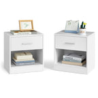 Lot de 2 tables de chevet avec tiroir et niche