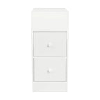 Lot de 2 tables de chevet étroites à 2 tiroirs, largeur 25 cm