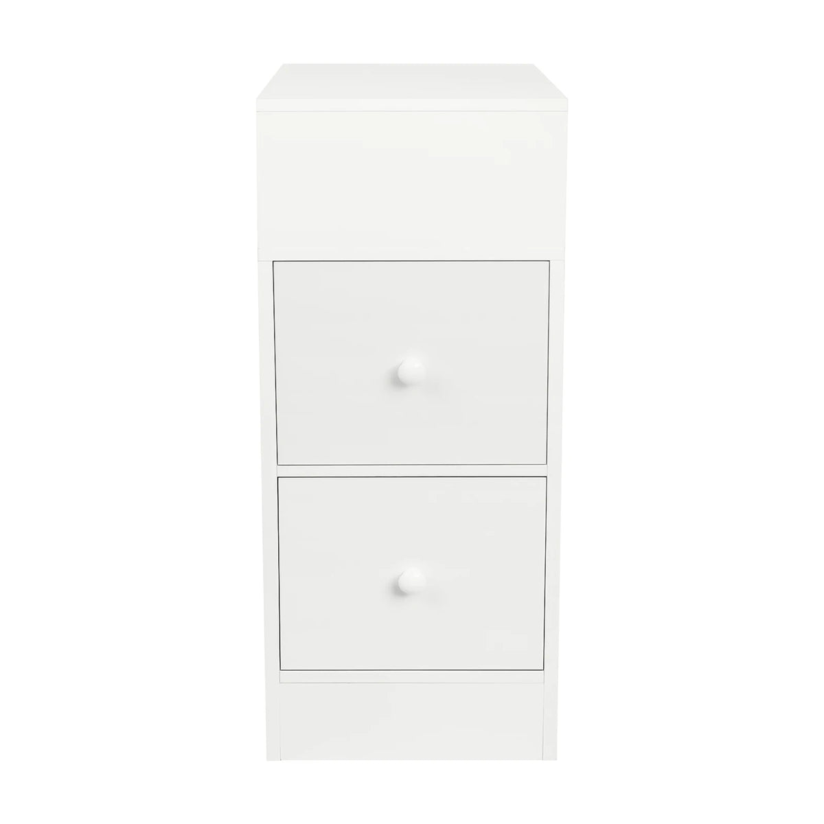 Lot de 2 tables de chevet étroites à 2 tiroirs, largeur 25 cm