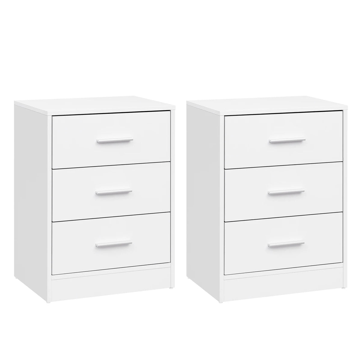 Lot de 2 tables de chevet à 3 tiroirs