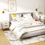 Lot de 2 tables de chevet effet chêne à 2 tiroirs