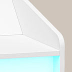 Table de chevet LED avec tiroir, prises et USB
