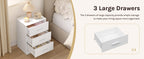 Lot de 2 tables de chevet à 3 tiroirs