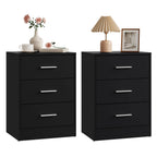 Lot de 2 tables de chevet à 3 tiroirs